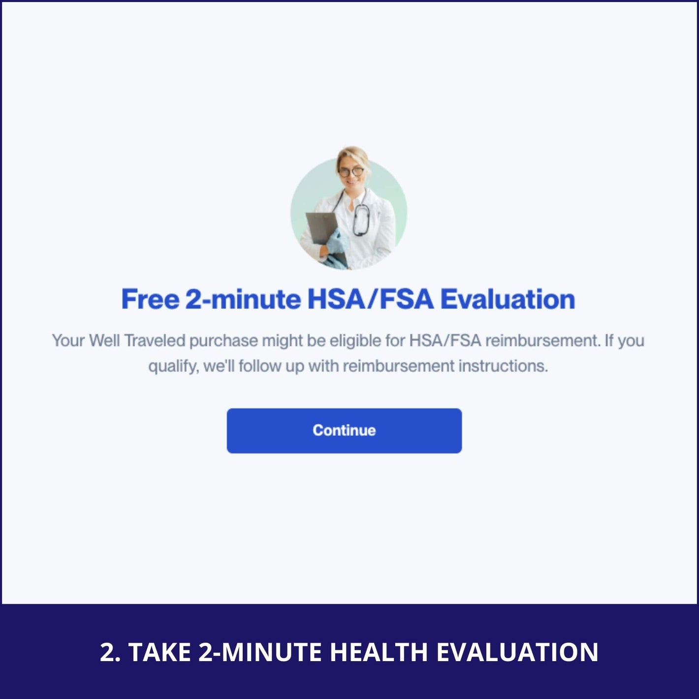 screenshot take 2-minute health evaluation