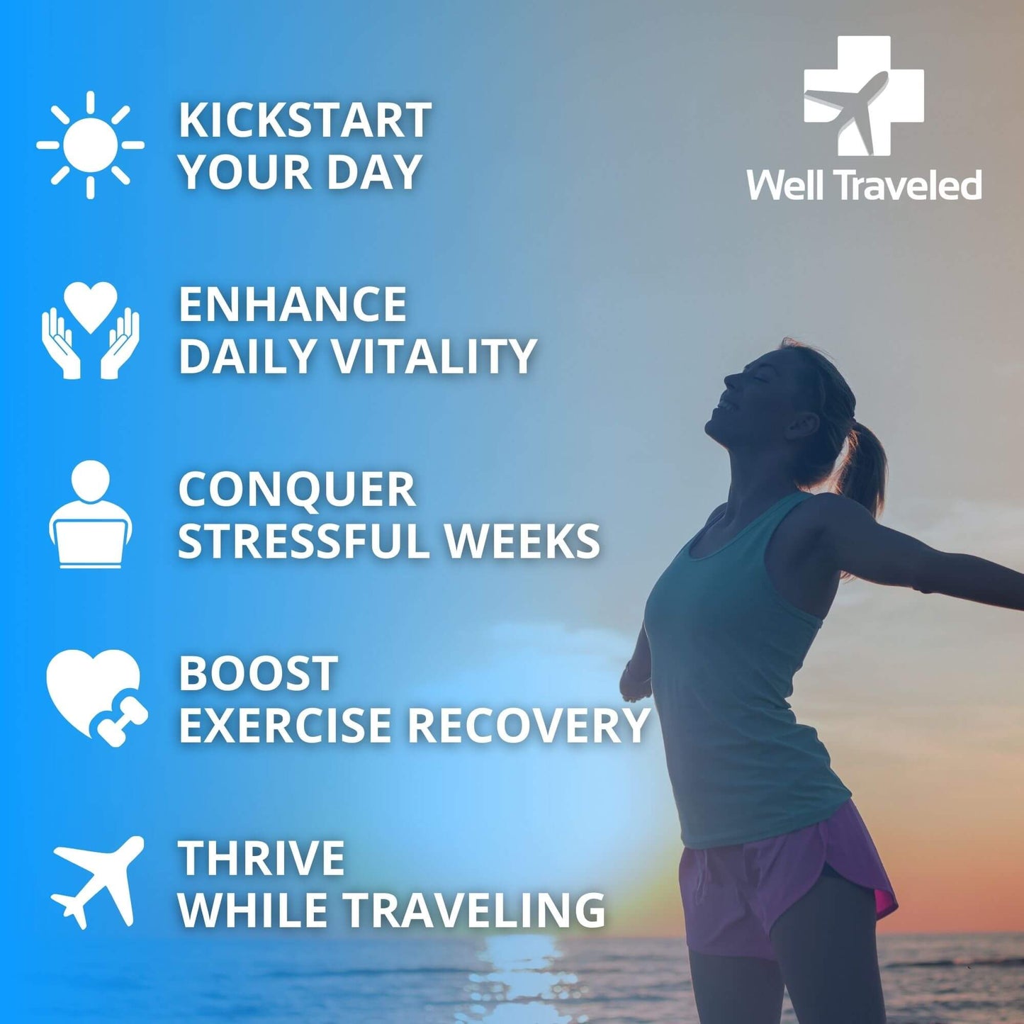 use cases kickstart day daily vitality stressful weeks exercise recovery traveling