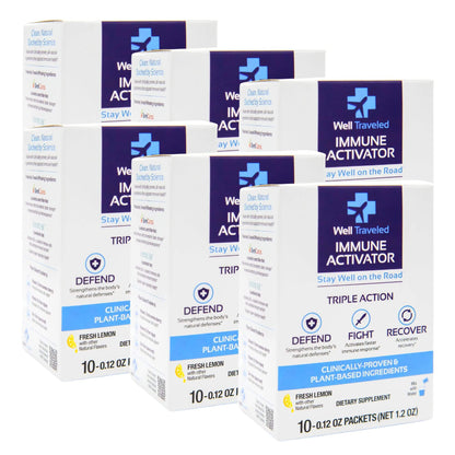 six boxes of well traveled immune activator